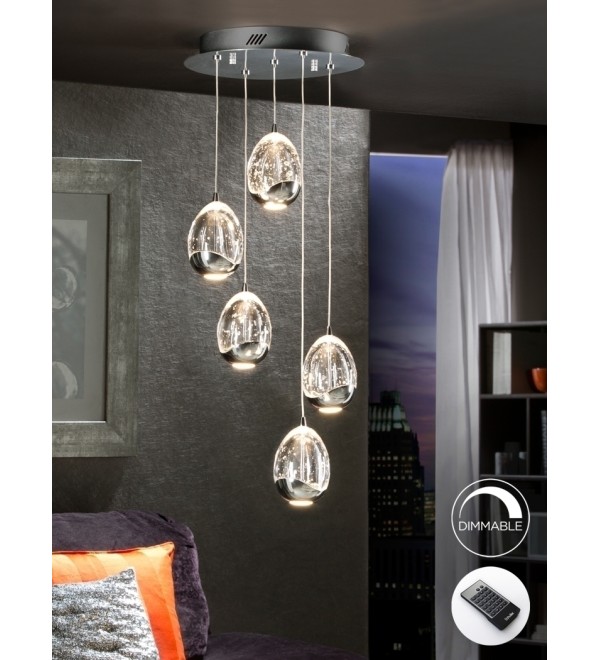 Люстра Rocio LED 5L DIM хром
