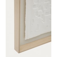 Tuk Картина из папье-маше белая 90 x 70 см