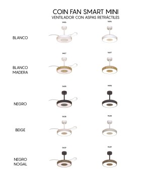 9638 Люстра потолочная-вентилятор COIN FAN MINI SMART