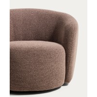 Поворотное кресло Odenia из микробукле светло-коричневого цвета