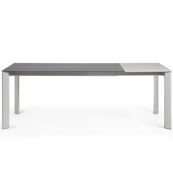 Стол Atta 160 (220) x90 серый керамический