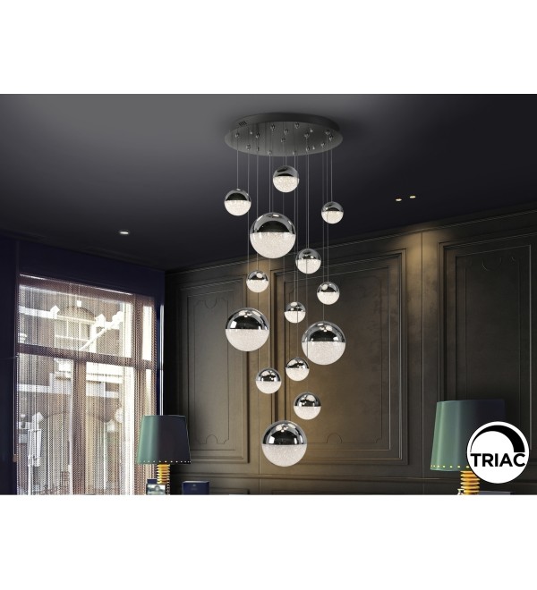 Люстра Sphere 14L хромированная D60 DIMABLE