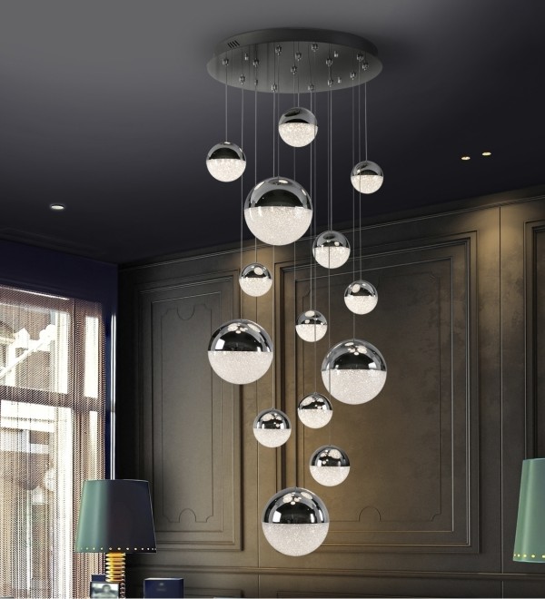 Люстра Sphere 14L хромированная D60 DIMABLE