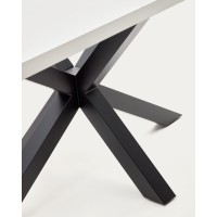 ARYA Стол 160x90 черный, матовый лак белый C436L05