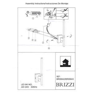 BR06843 Настенный светильник DAROCA