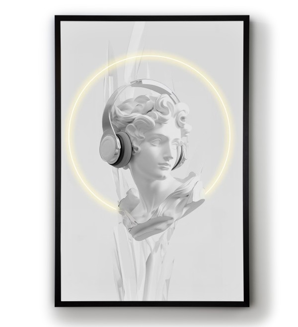 Картина Busto белый LED 80X120