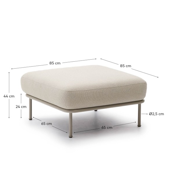 Aurum Подставка для ног цвета экрю 85 x 85 см