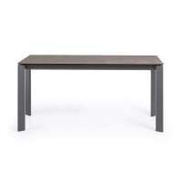 Стол Atta 160 (220) x90 антрацит, серый, керамика