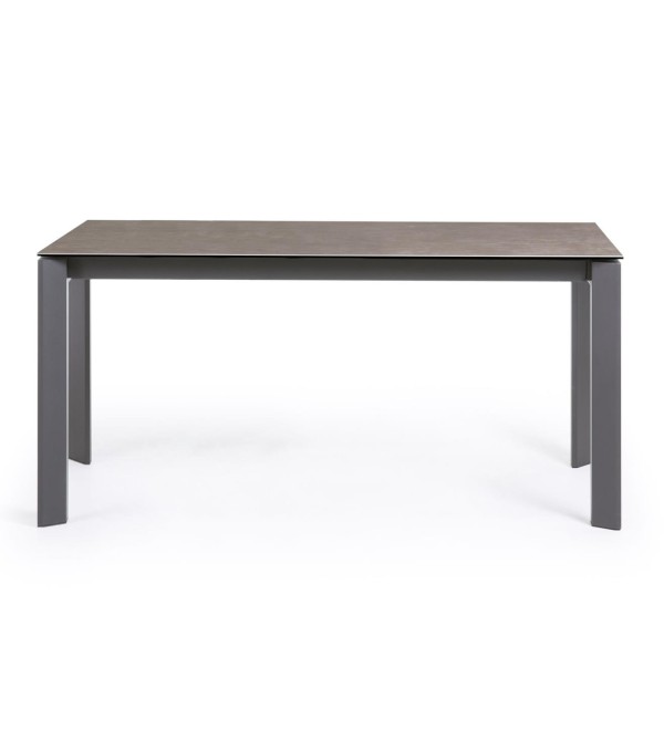 Стол Atta 160 (220) x90 антрацит, серый, керамика