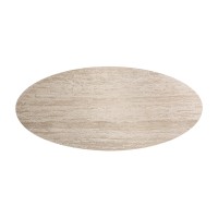 Обеденный стол Thiennes 220x100 из светло-коричневого травертина