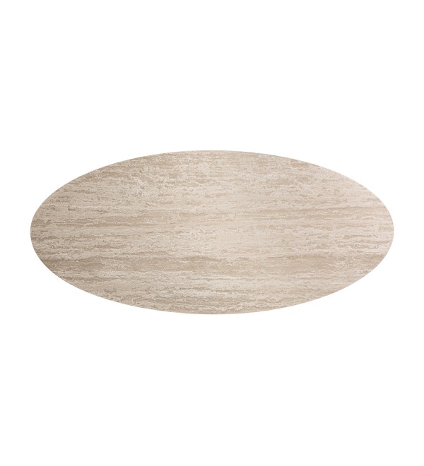 Обеденный стол Thiennes 220x100 из светло-коричневого травертина