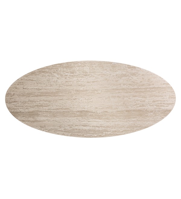 Обеденный стол Thiennes 220x100 из светло-коричневого травертина