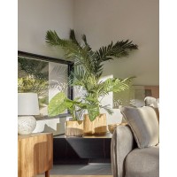 Искусственное растение Alocasia пахучая с черным горшком 57 см