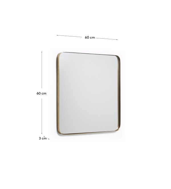 Зеркало Marcus 60x60 золотое