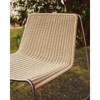 Уличное кресло Tavari из бежевой веревки и стали
