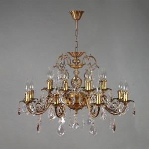 Люстра MANTRA Alicante Ambiente 16L 8888/8+8 AB Leaf Crystal