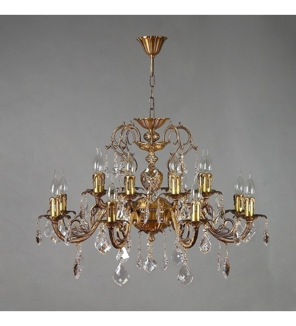Люстра MANTRA Alicante Ambiente 16L 8888/8+8 AB Leaf Crystal