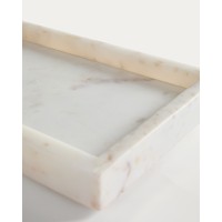 Поднос Serela из белого мрамора 35 x 18 см