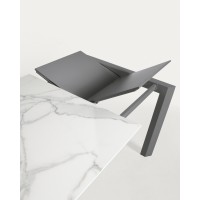 Стол Atta 160 (220) x90 антрацит, керамика
