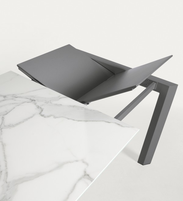 Стол Atta 160 (220) x90 антрацит, керамика