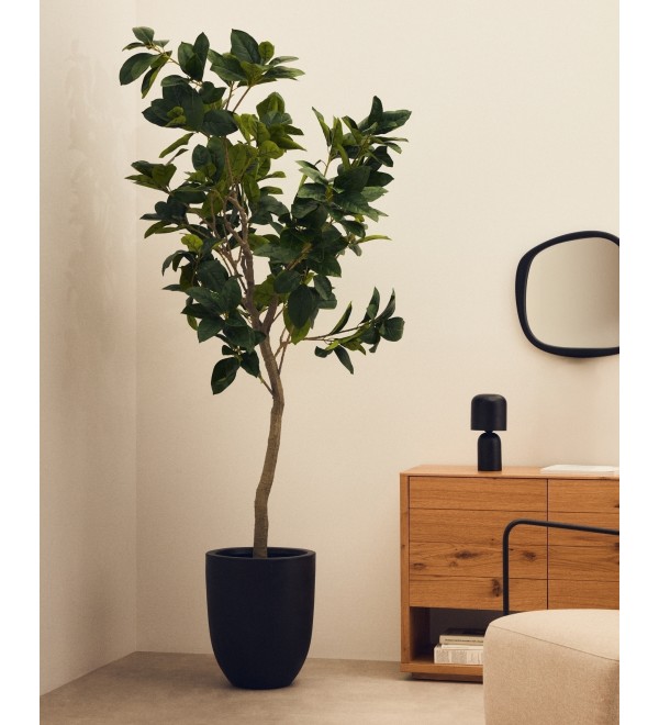 Ficus Искусственное дерево фикус в черном горшке 210 см