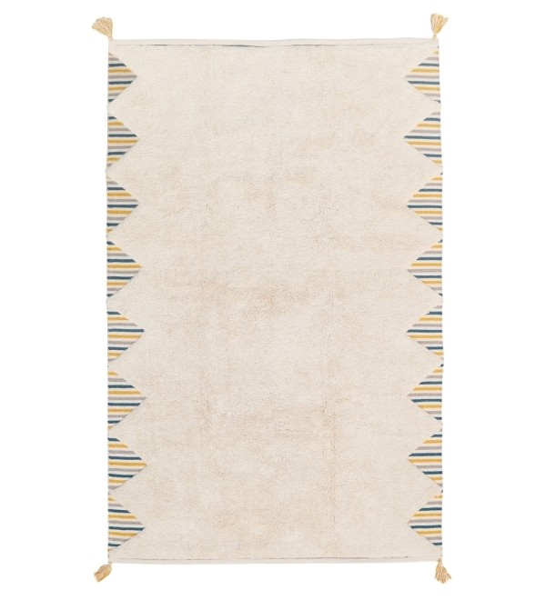 Хлопковый ковер Lillaland Кантри горчично-синий 160*230