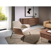 Кресло 5099/A226 с обивкой из ткани и экокожи