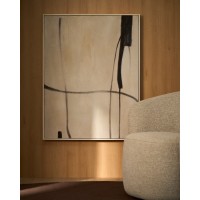 Абстрактная картина Meril в бежевых тонах, 80 x 100 см
