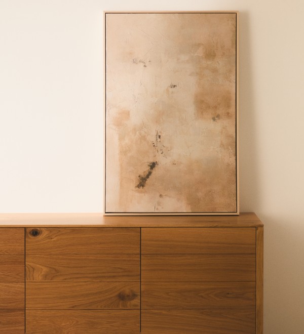 Абстрактная картина Selnar бежевая 60 x 90 см