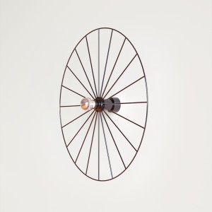 Бра Wheel 60 см черный + цоколь 15 см черный