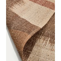 Джутовый ковер Domira с разноцветным узором икат, 200 x 300 см
