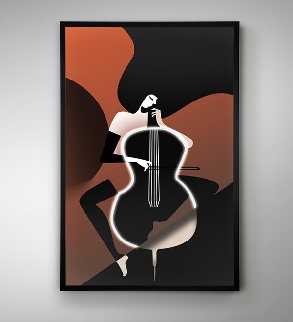 Картина Violonchelo LED 80X120