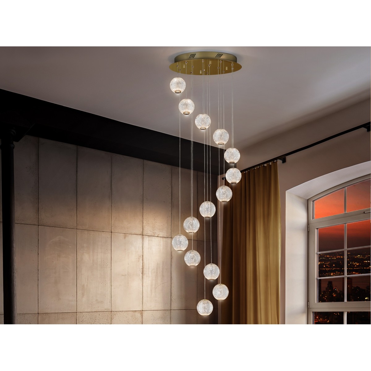 Люстра Austral LED 14L Ø50 золото