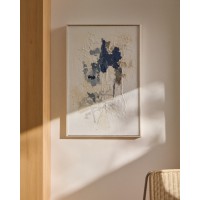 Erale Абстрактная картина ручной работы в серо-синих тонах, размер 60 x 90 см