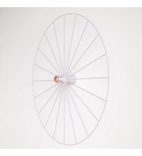 Бра Wheel 90 см белый + цоколь 25 см белый