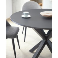 ARYA Круглый Ø 119 cm MDF стол со стальными черными ножками