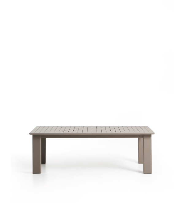 Раздвижной стол Livorno из алюминия цвета таупе, 233(350) x 100 см