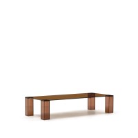 Журнальный столик Adularia из стекла коричневого цвета 140 x 60