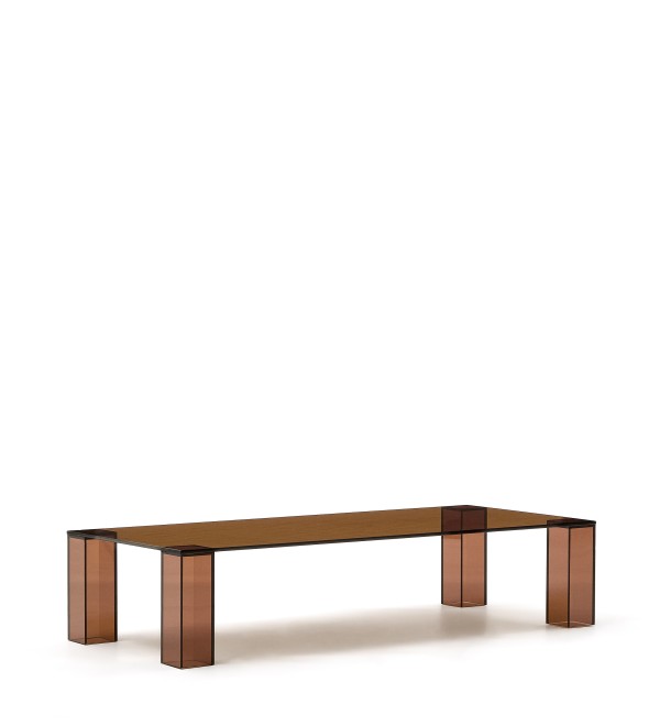 Журнальный столик Adularia из стекла коричневого цвета 140 x 60