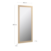 Зеркало Yvaine натуральная отделка в широкой раме 80 x 180 cm