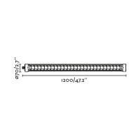 SCUBA LOUVER 1200 черный потолочный светильник 36W 2700K 220-240V
