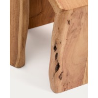 Комплект из 2-х столиков Lomiri из массива акации с выбеленной отделкой 50 x 42 см/34 x 42