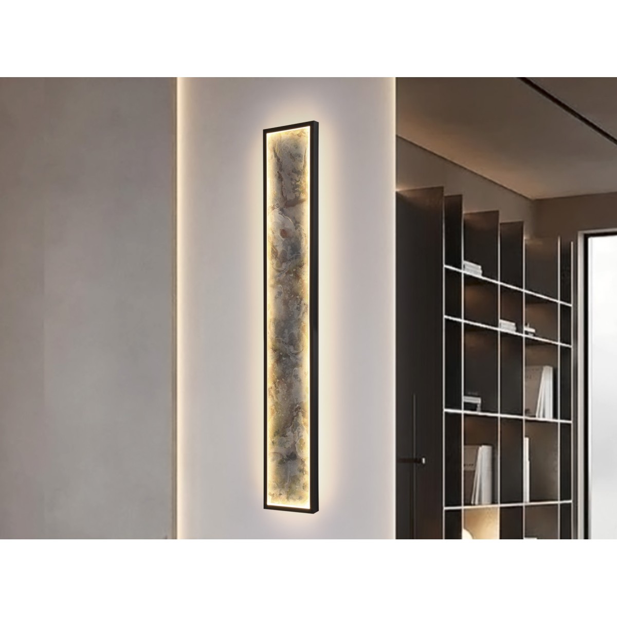 Настенный светильник Stone CCT- черный LED L100