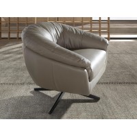 Вращающееся кресло 5138 из серой кожи