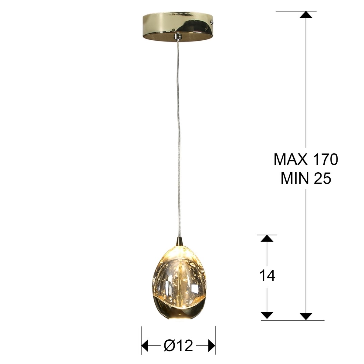 Подвесной светильник Rocio 1L LED золотой