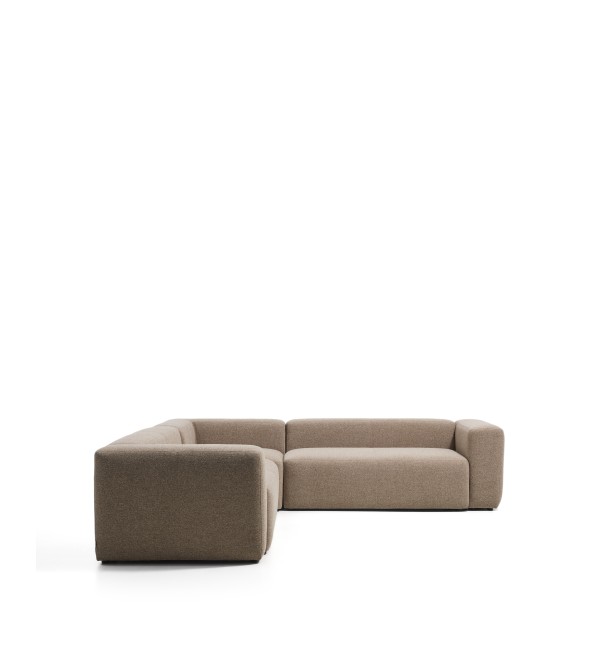 Угловой диван Blok из коричневой синели, 5 мест, 320 x 290 см