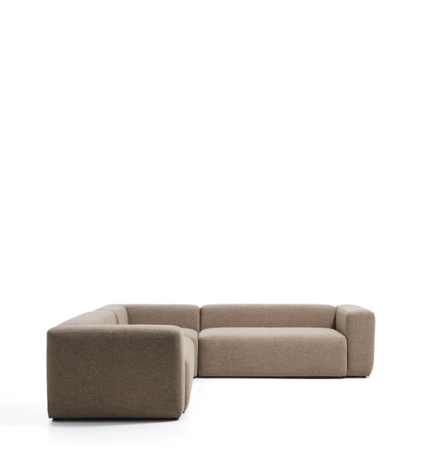 Угловой диван Blok из коричневой синели, 5 мест, 320 x 290 см