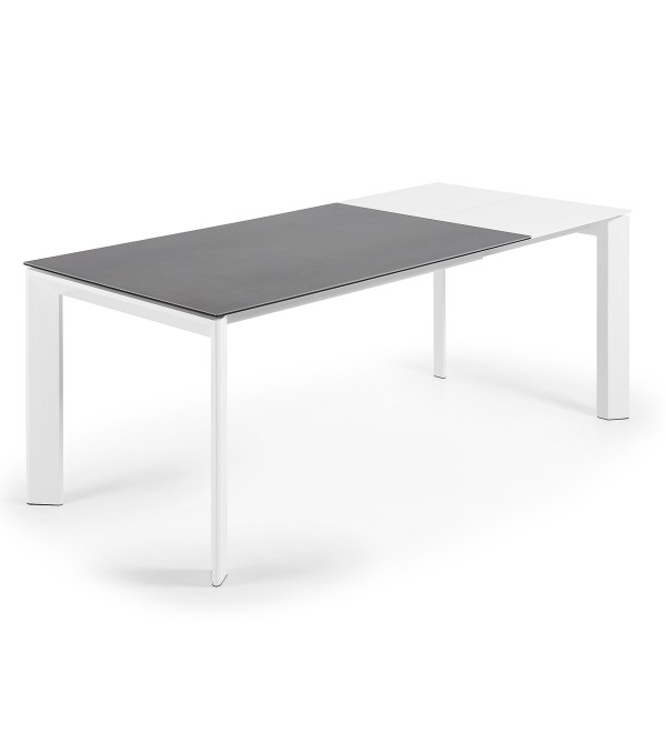 Стол Atta 140 (200) x90 белый керамический
