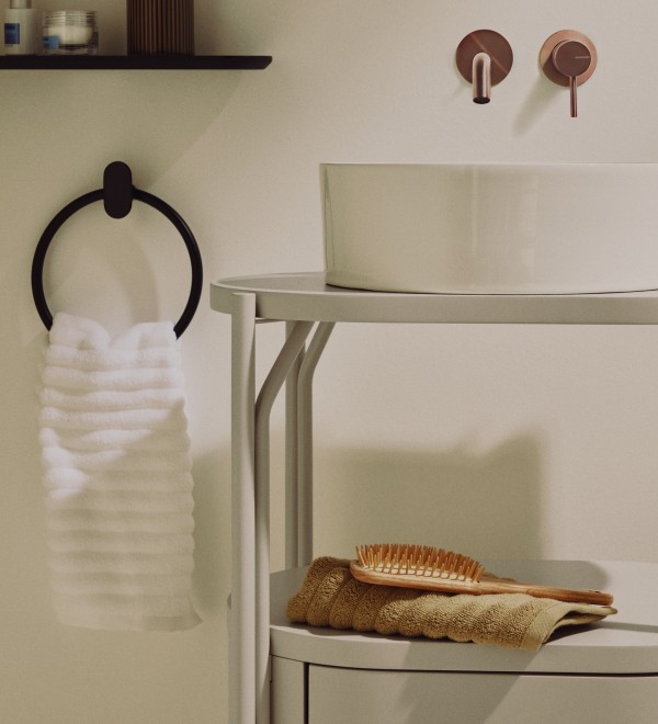 Тумба для ванной Arely из стали и белого лака 60 x 40 см