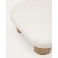 Журнальный столик Labra из цемента и акации 140 x 70 см
